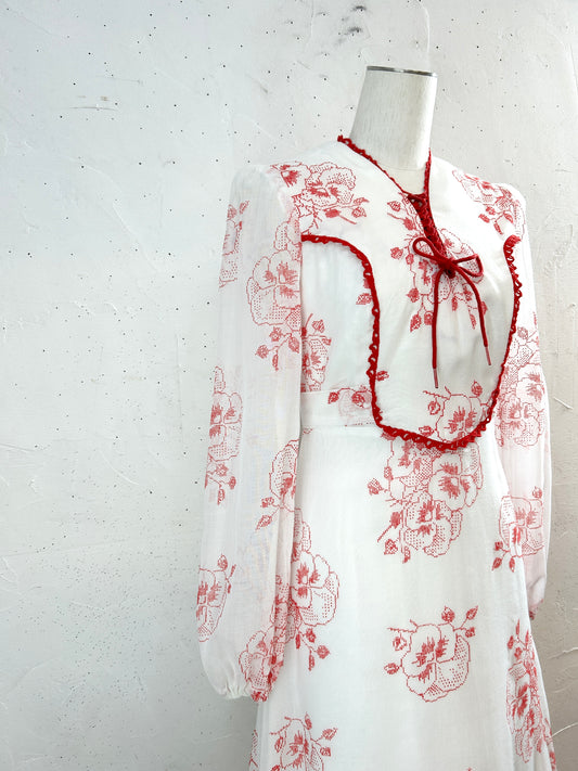 '70s Vintage Dress 〜Montgomery WARD〜 [J30638]