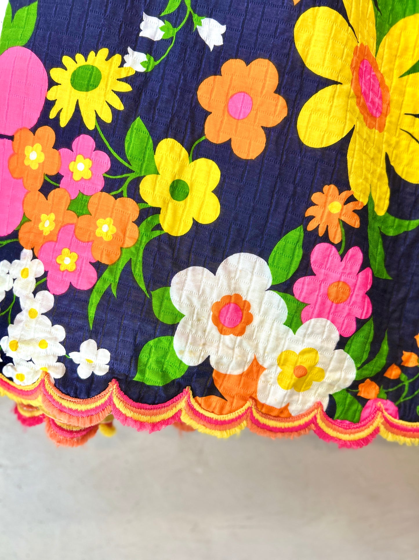 '70sVintage Wrap Skirt  Flower [I30109]