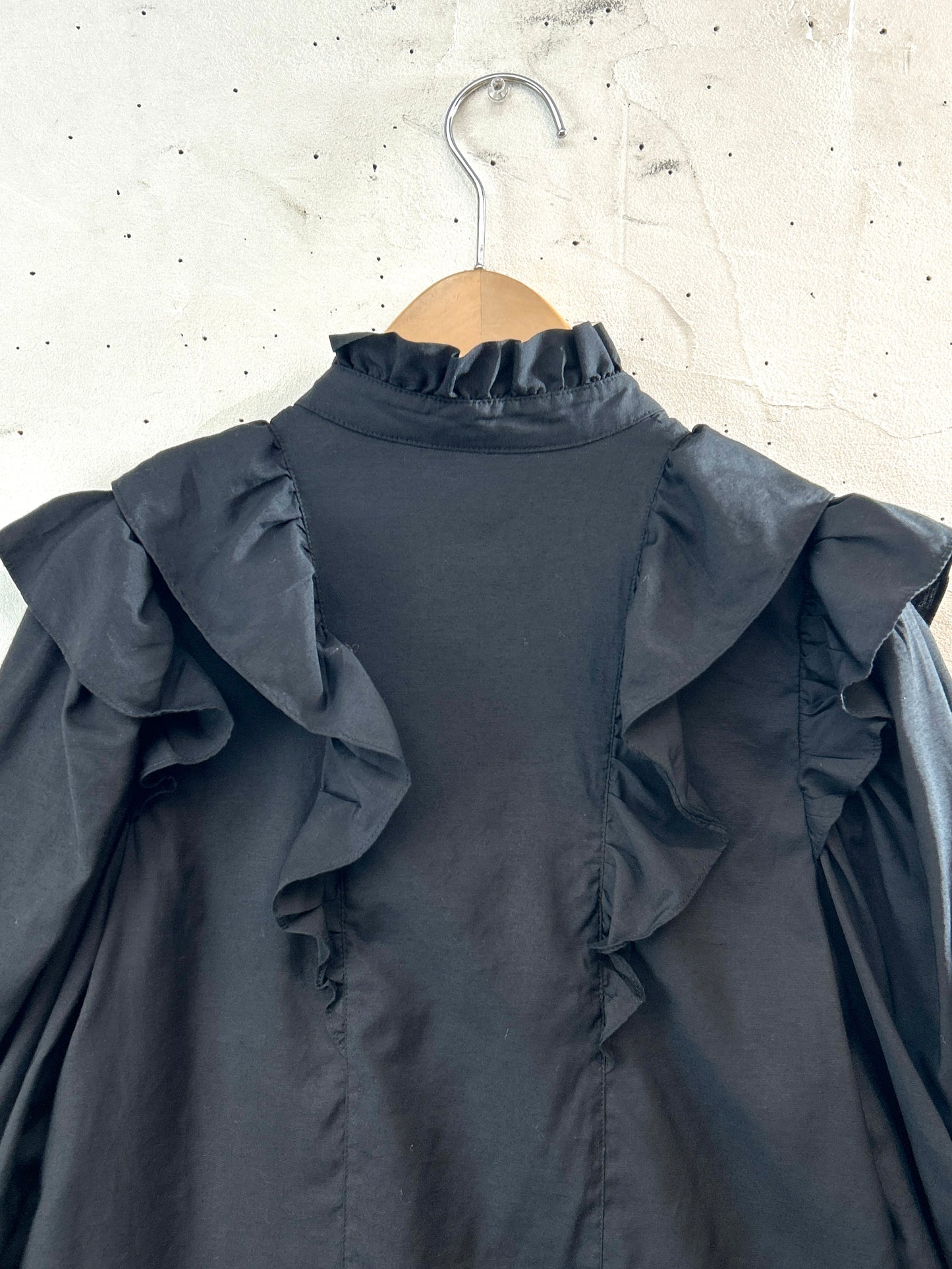 Vintage Black Blouse  [K30862]
