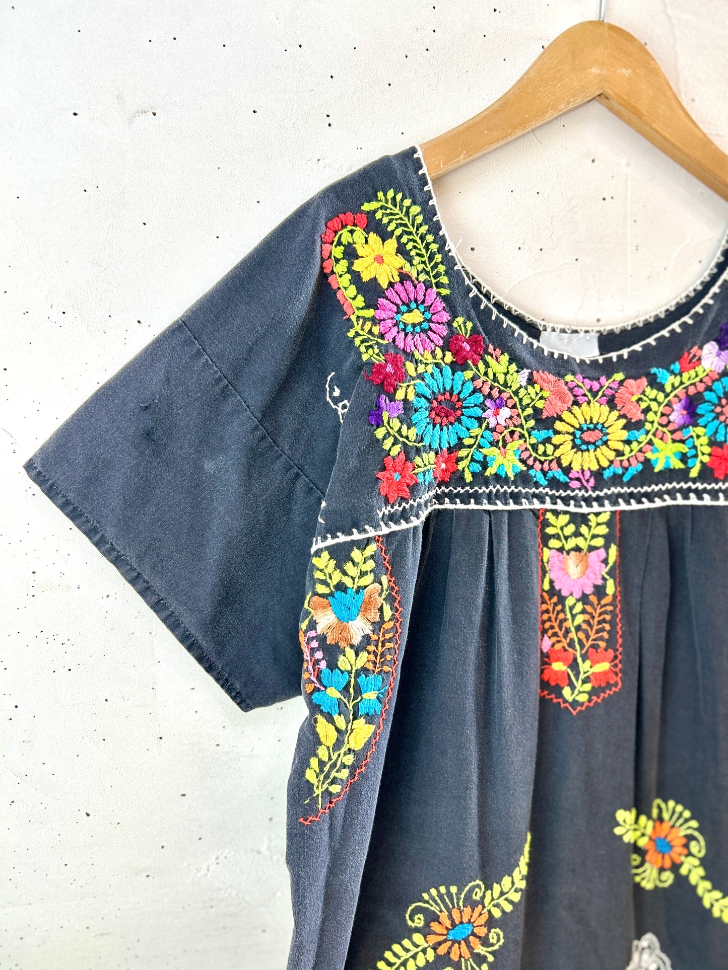 Vintage Mexican Embroiled Dress [H30819]