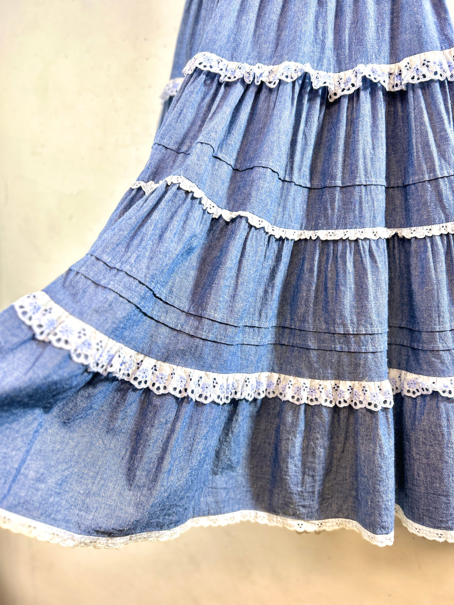 Vintage Chambray Skirt [I30242]