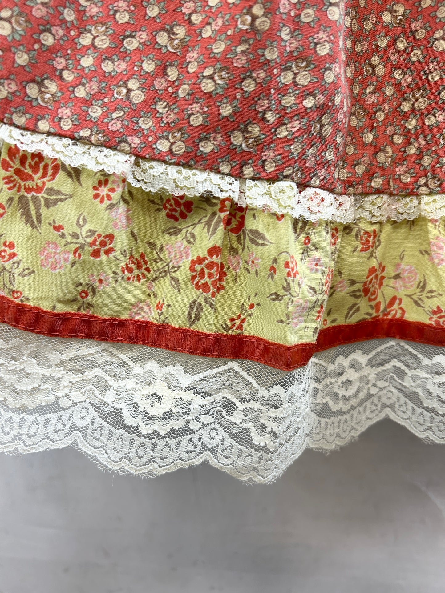 '70s Vintage Dress 〜Homespun〜 [G32910]