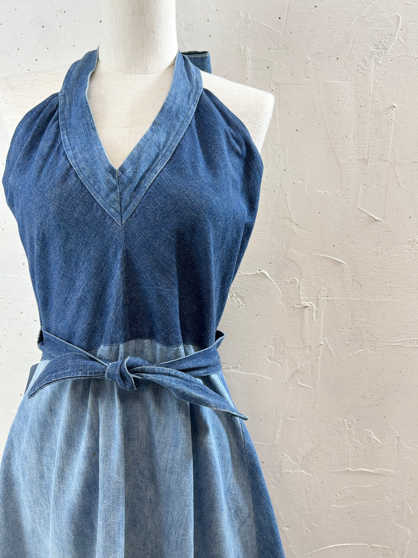 Vintage Dress '70s Denim [H30837]