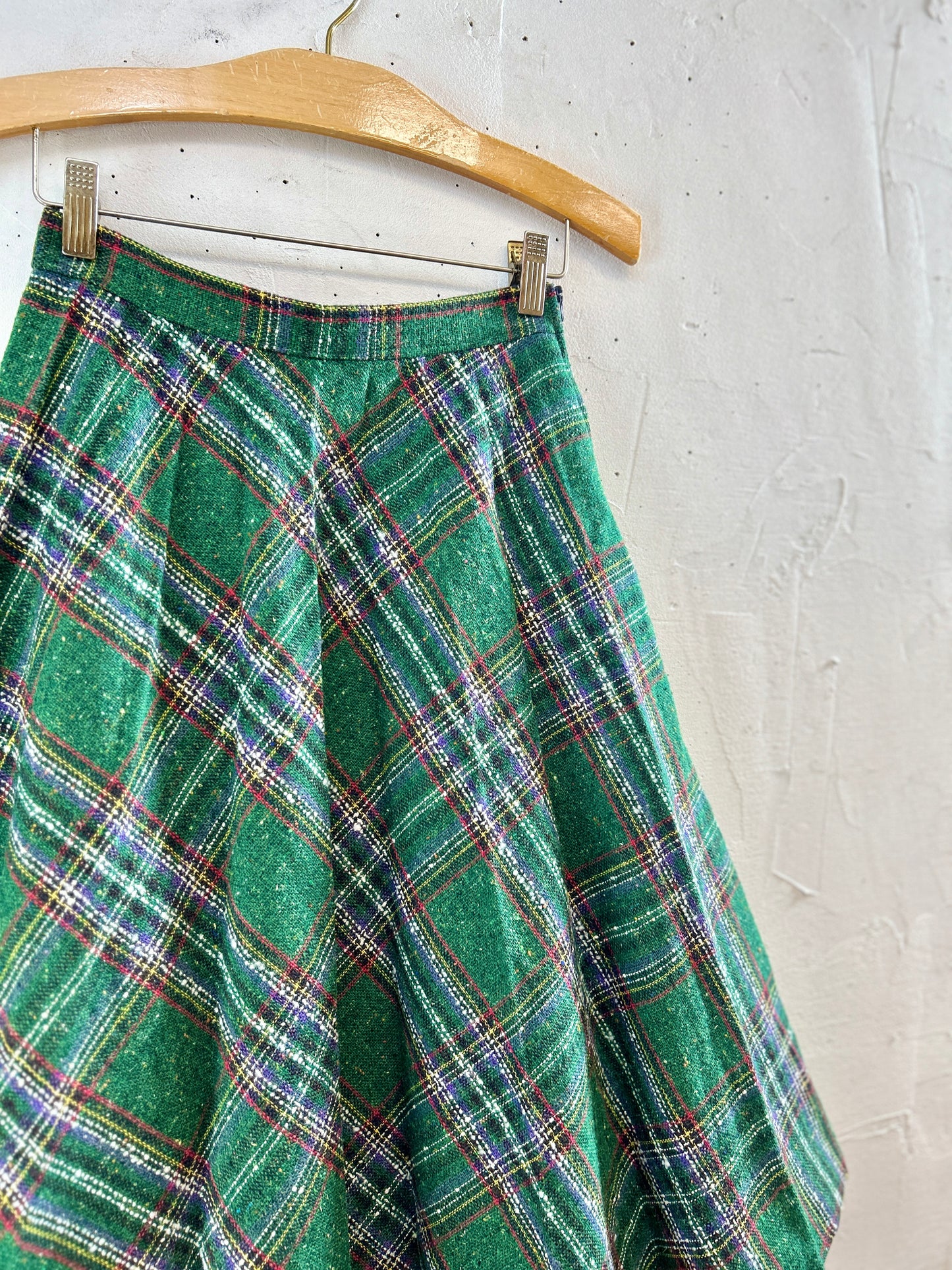 Vintage Plaid Skirt 〜C&A〜  [L30967]