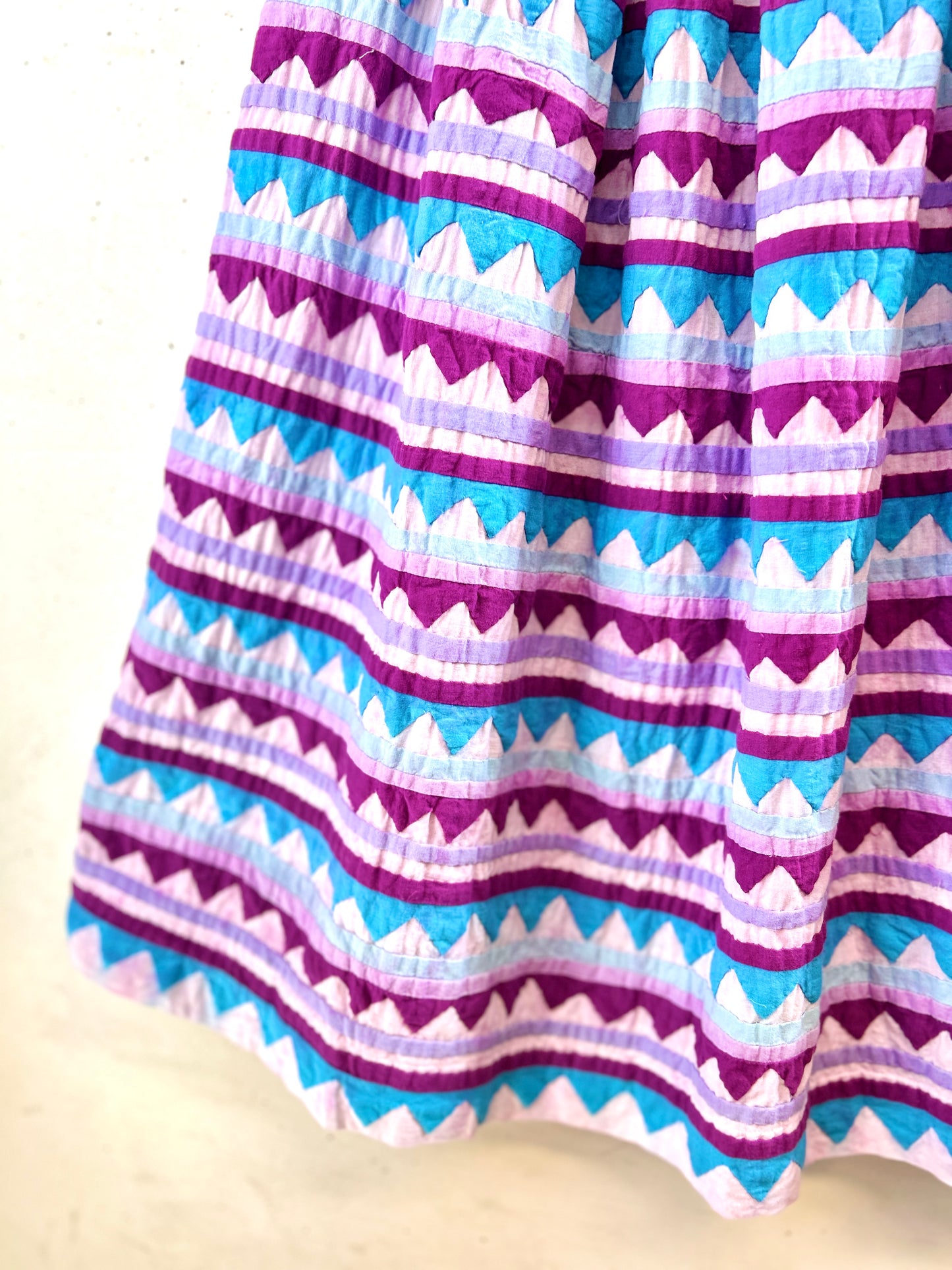 Vintage Cotton Patchwork Skirt MADE IN INDIA [H30813]