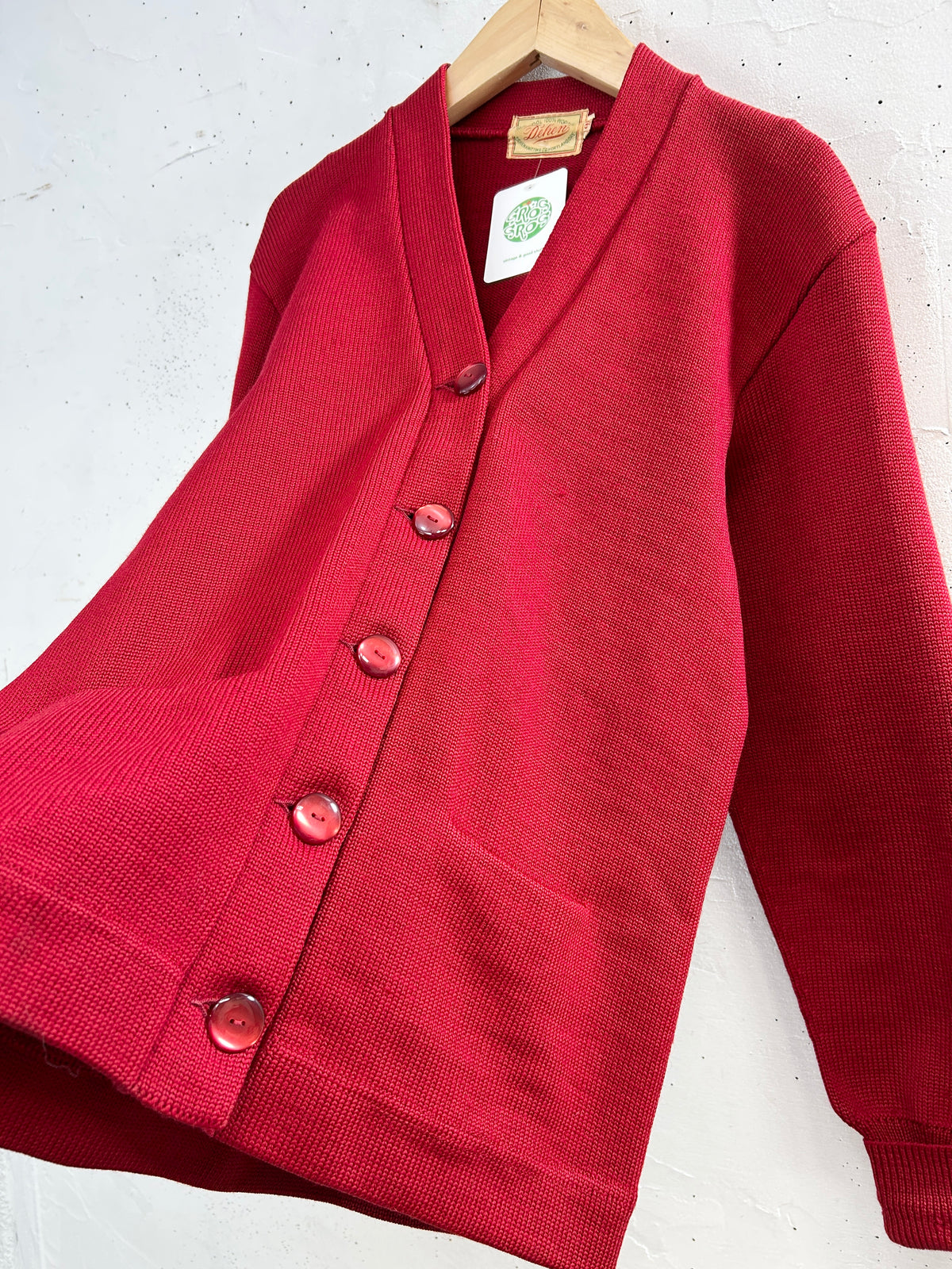 '60s Vintage Lettered Knit  Cardigan [I34043]