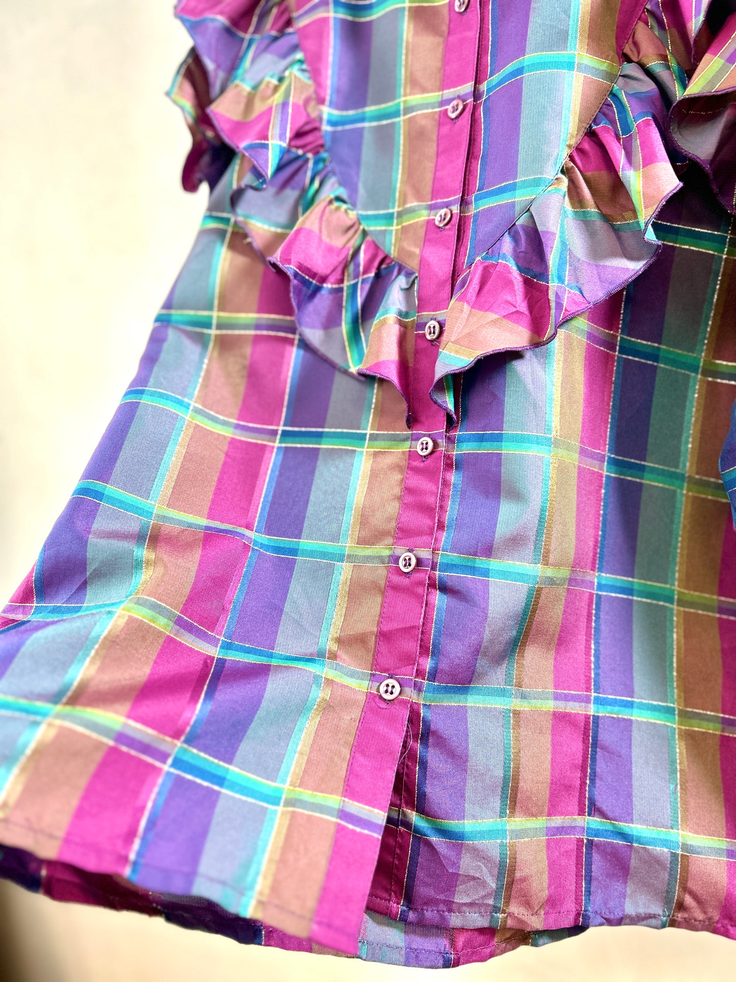 ’70s Vintage Plaid Shirt [H30942]