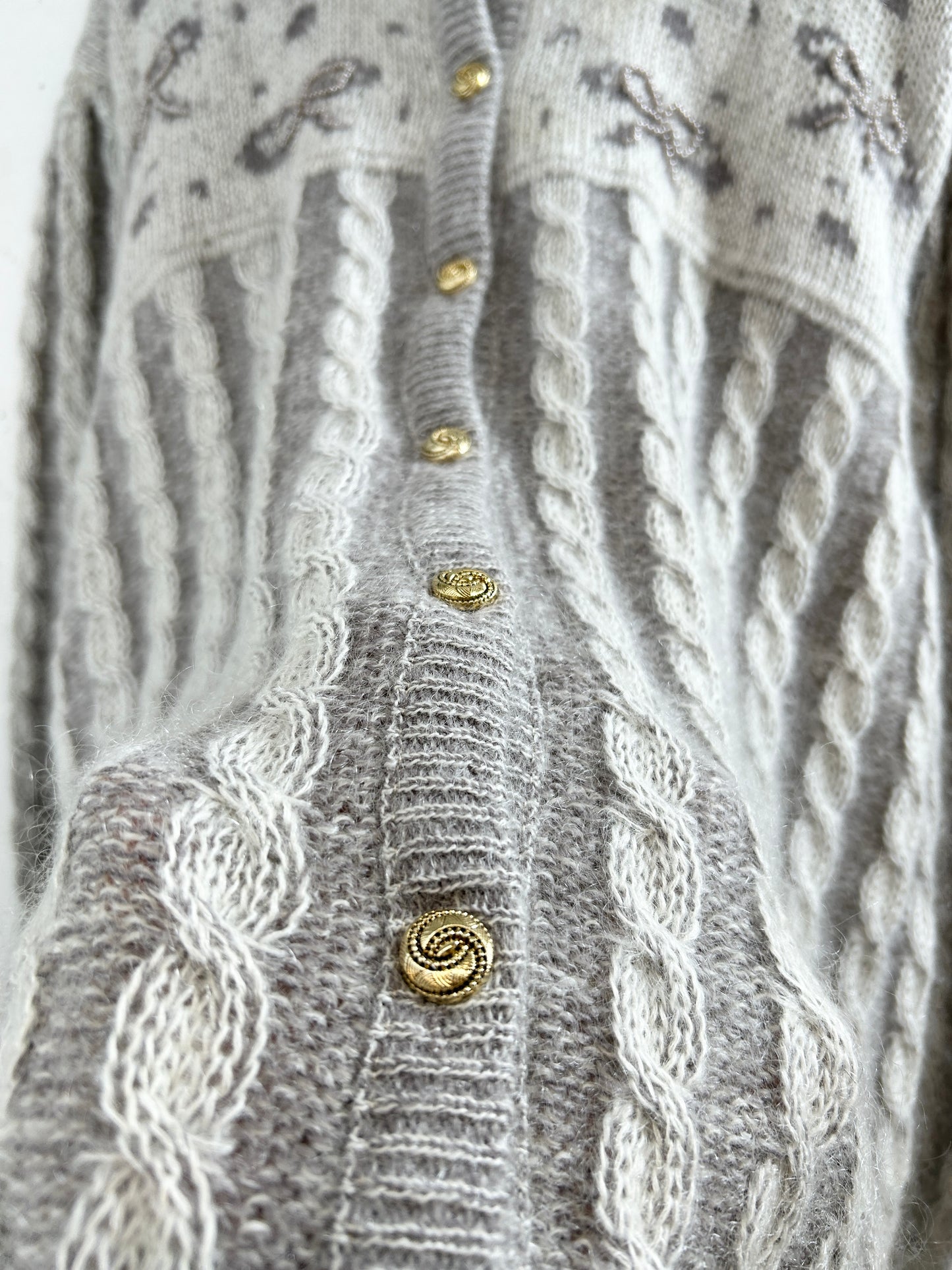 Vintage Knit Mohair Cardigan [J30440]