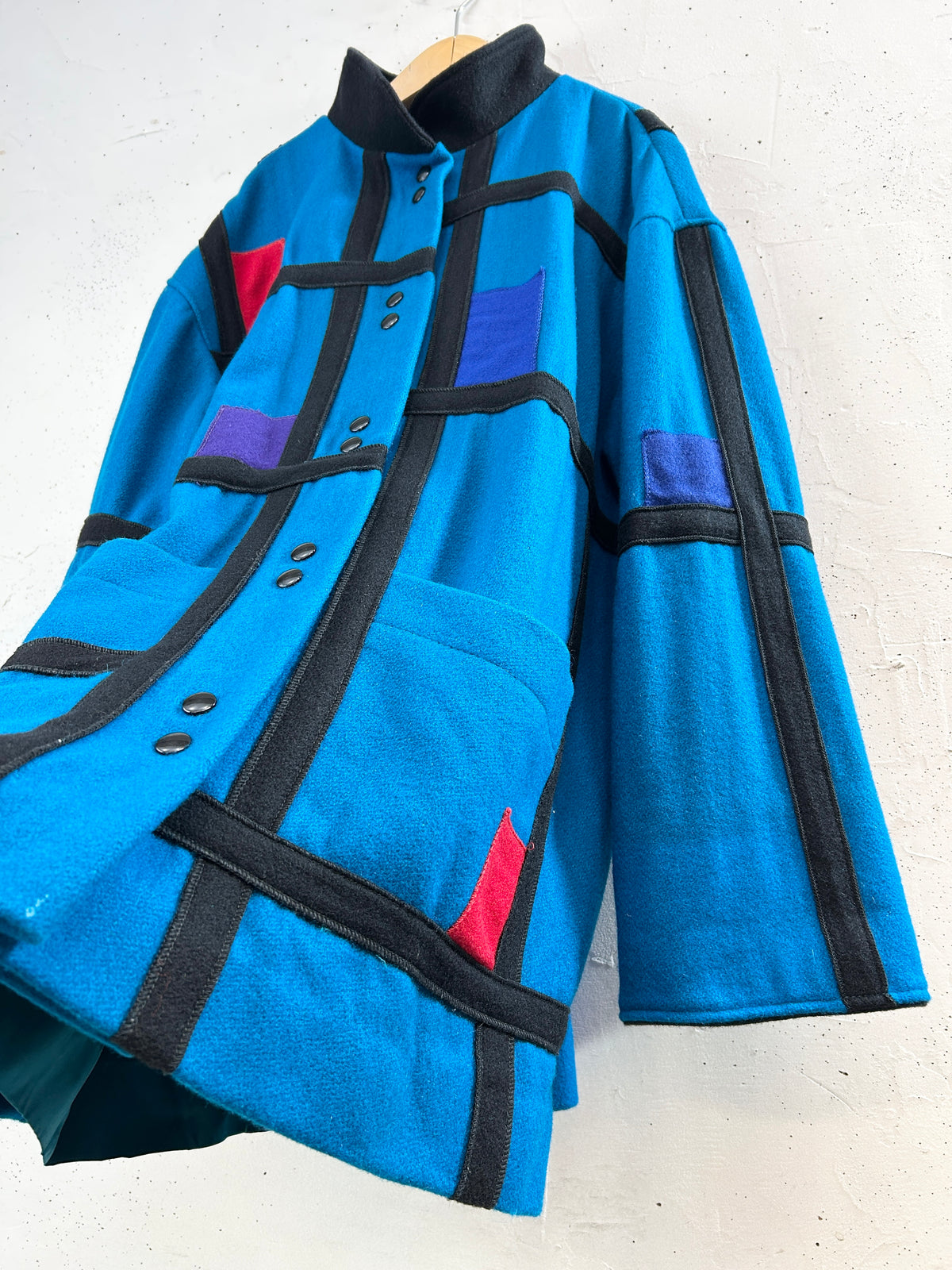 Vintage wool Mondrian Coat [J34123]