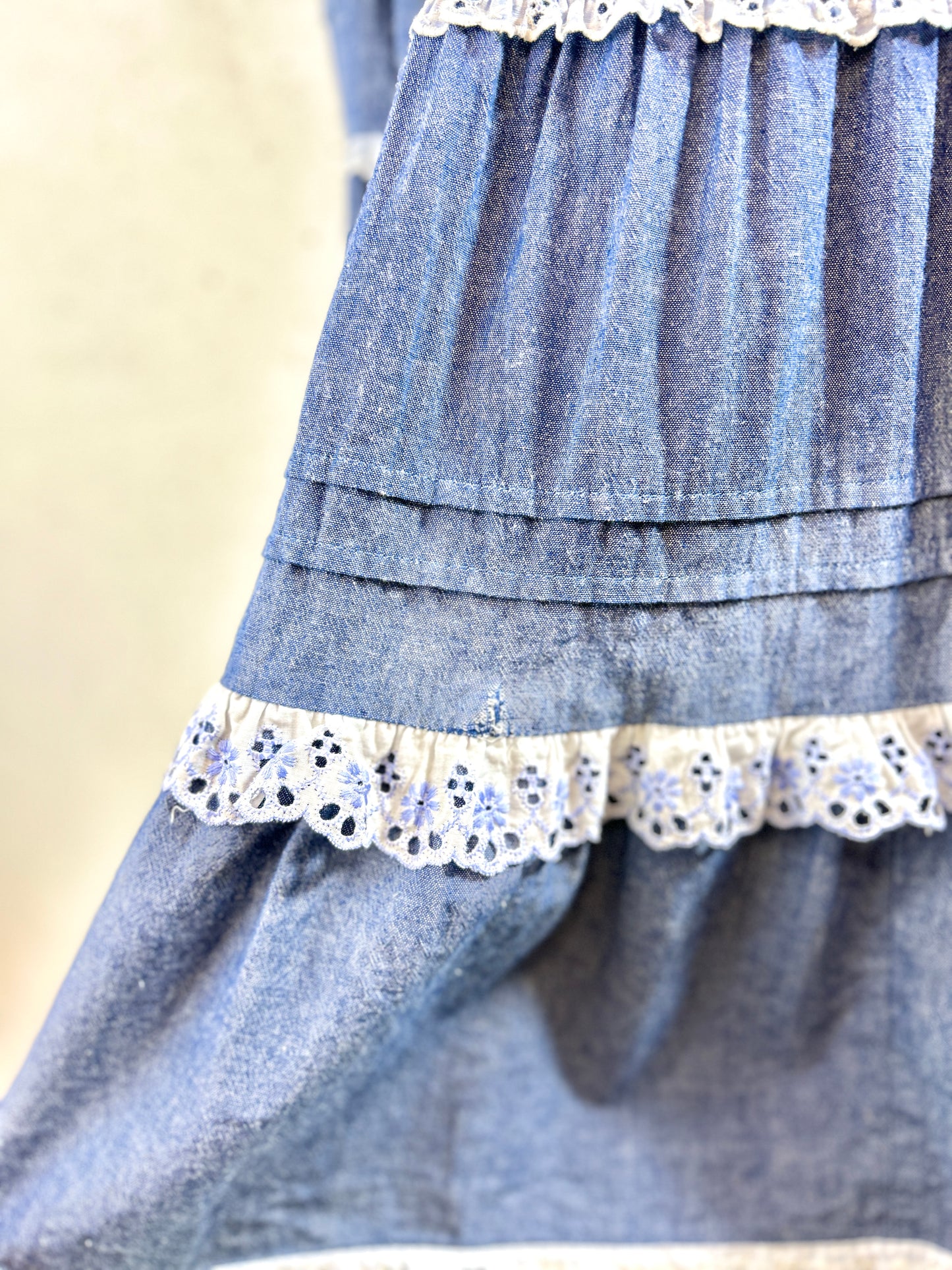 Vintage Chambray Skirt [I30242]