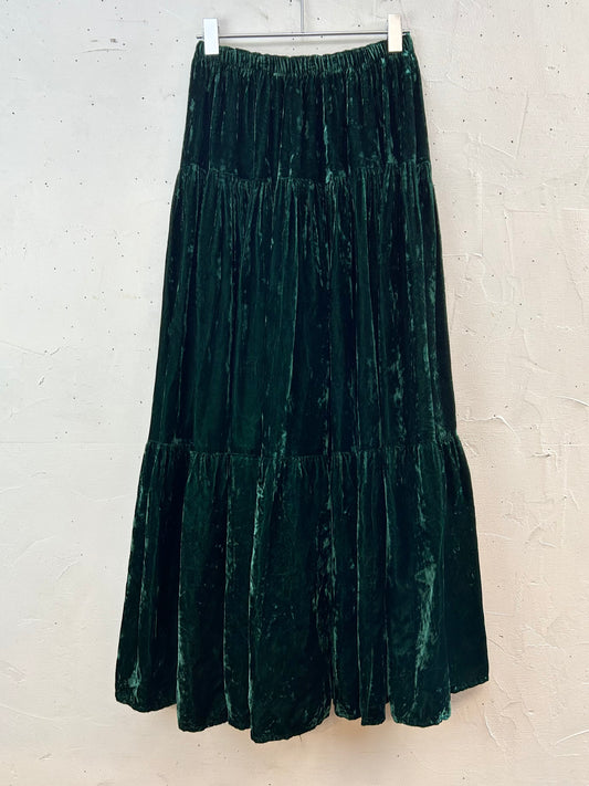 Vintage Velvet Skirt MADE IN USA [L29150]