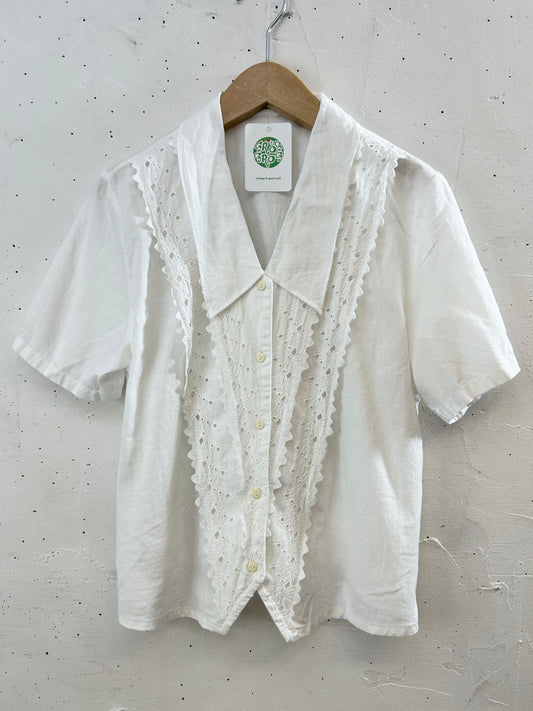 Vintage White Blouse [H30788]