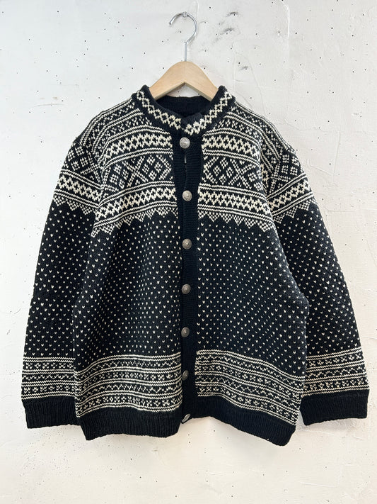 Vintage Nordic Knit Cardigan [A29329]