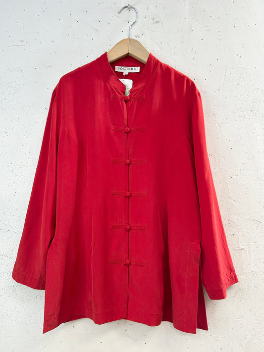 Vintage Silk China Shirt [J34133]