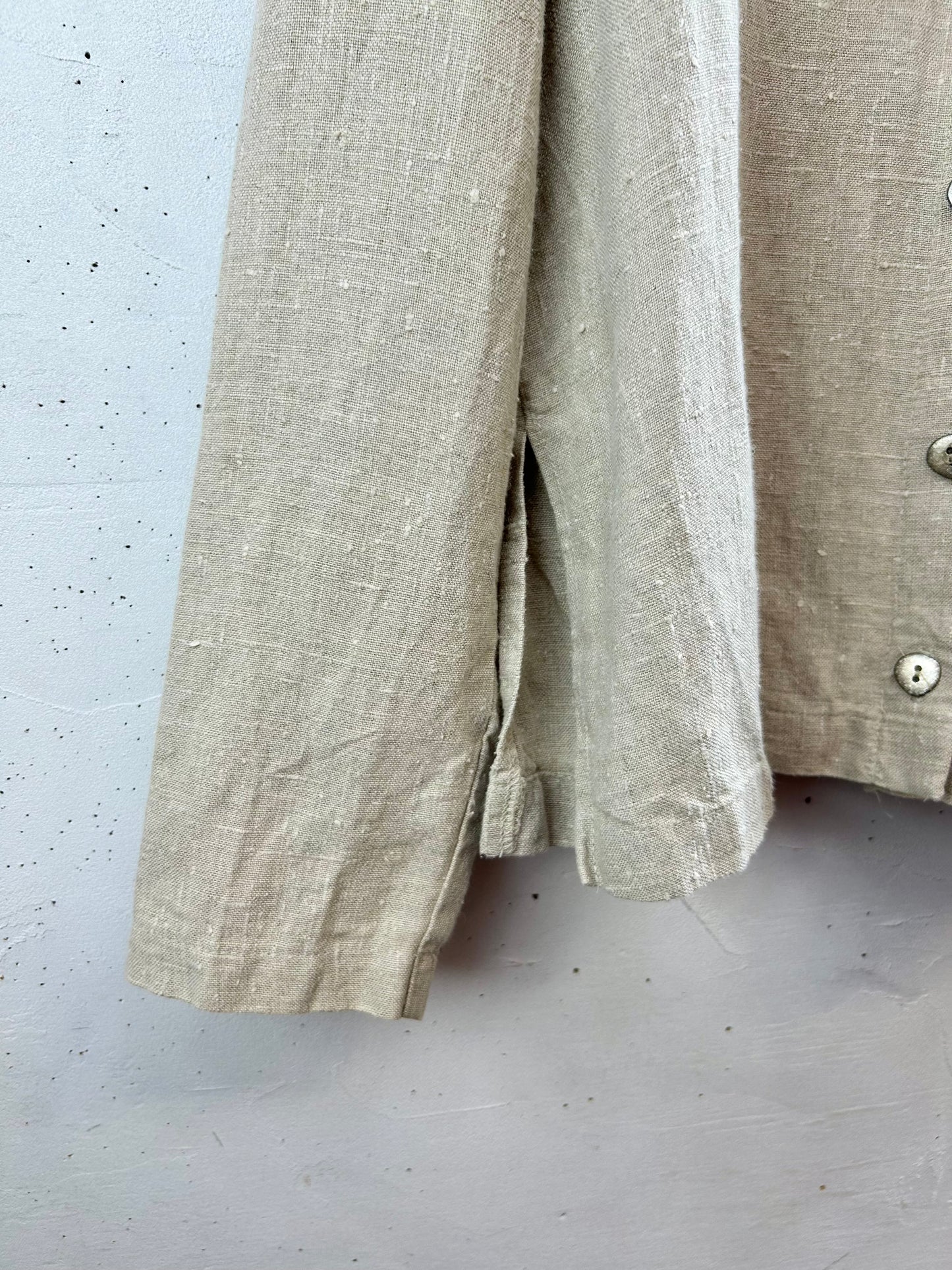 Vintage Linen Shirt MADE IN USA [G30755]