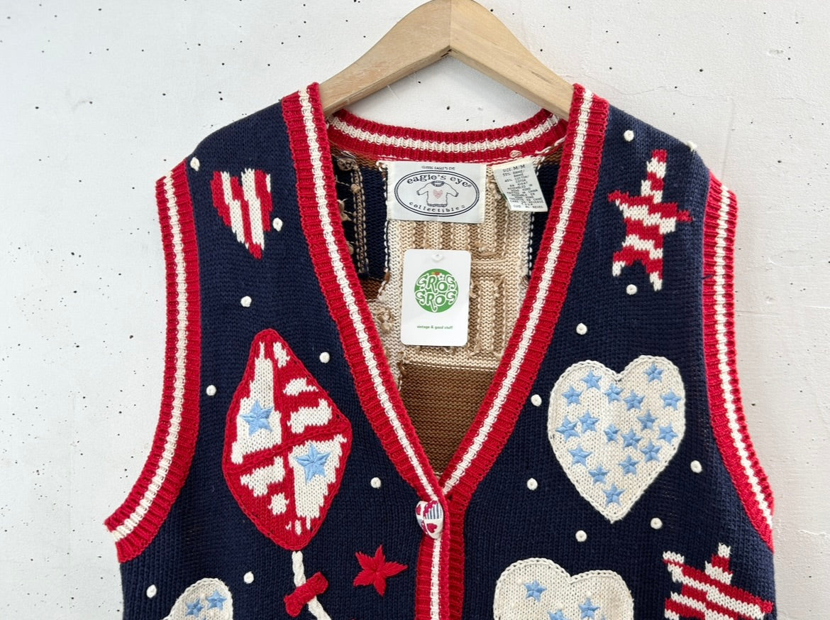 Vintage Cotton Knit Vest [D32152]