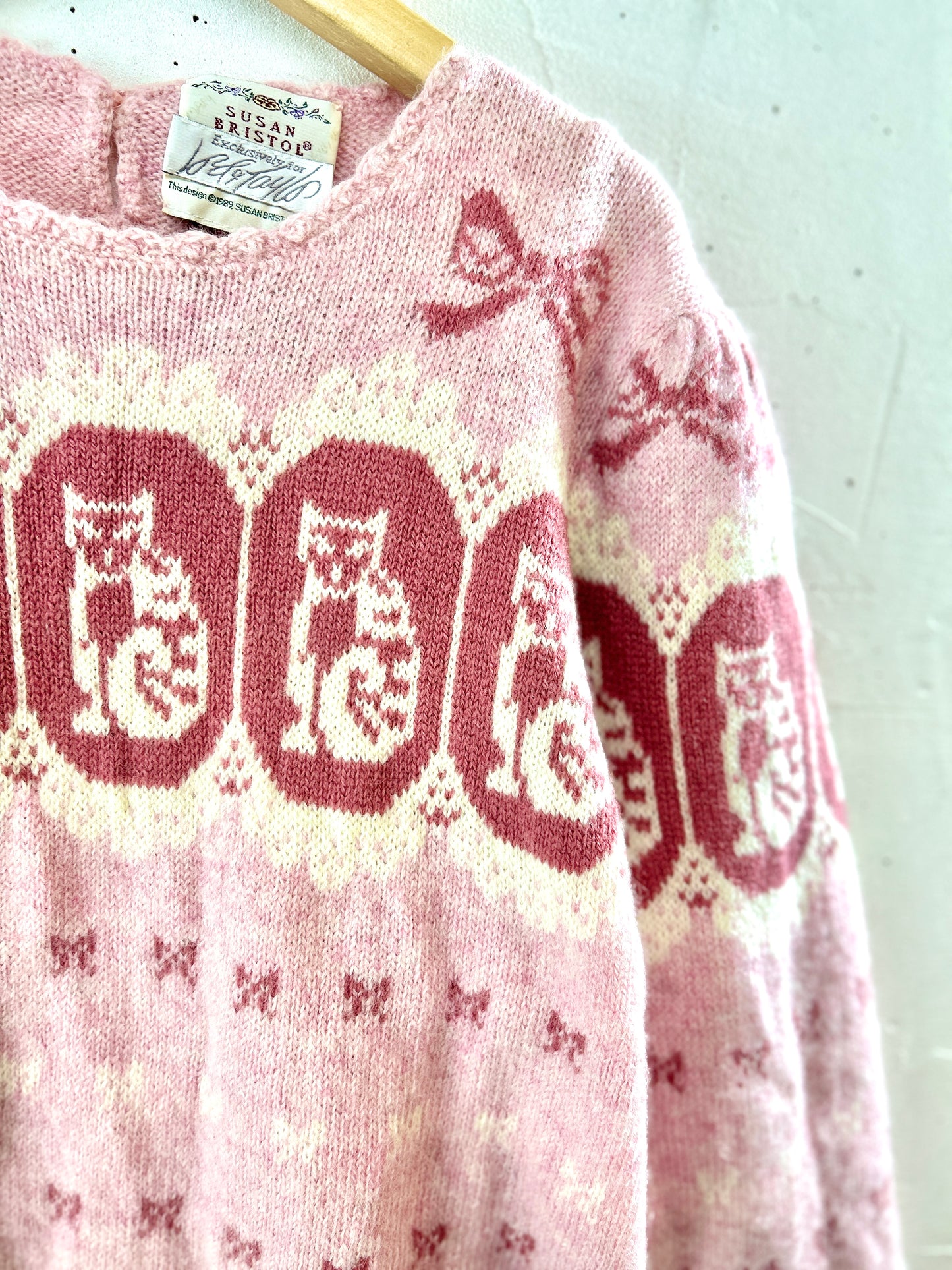 '80sVintage Hand Knit Sweater 〜SUSAN BRISTOL〜 [J30488]
