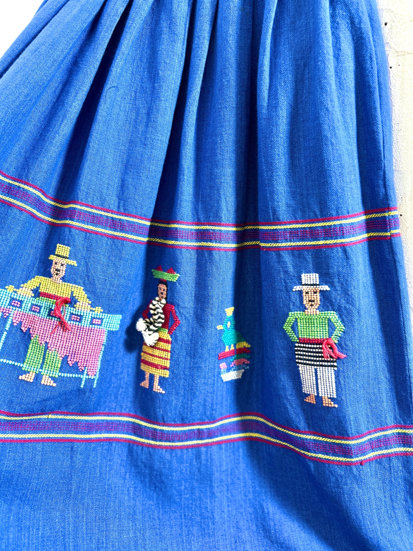 Vintage Guatemala Embroidery Skirt [H30814]