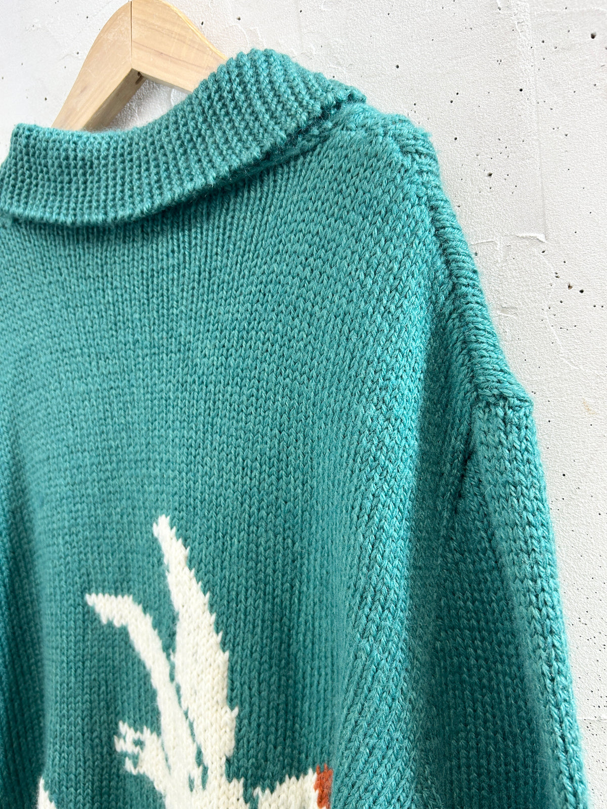 Vintage Hand Knit Cardigan  [J34206]