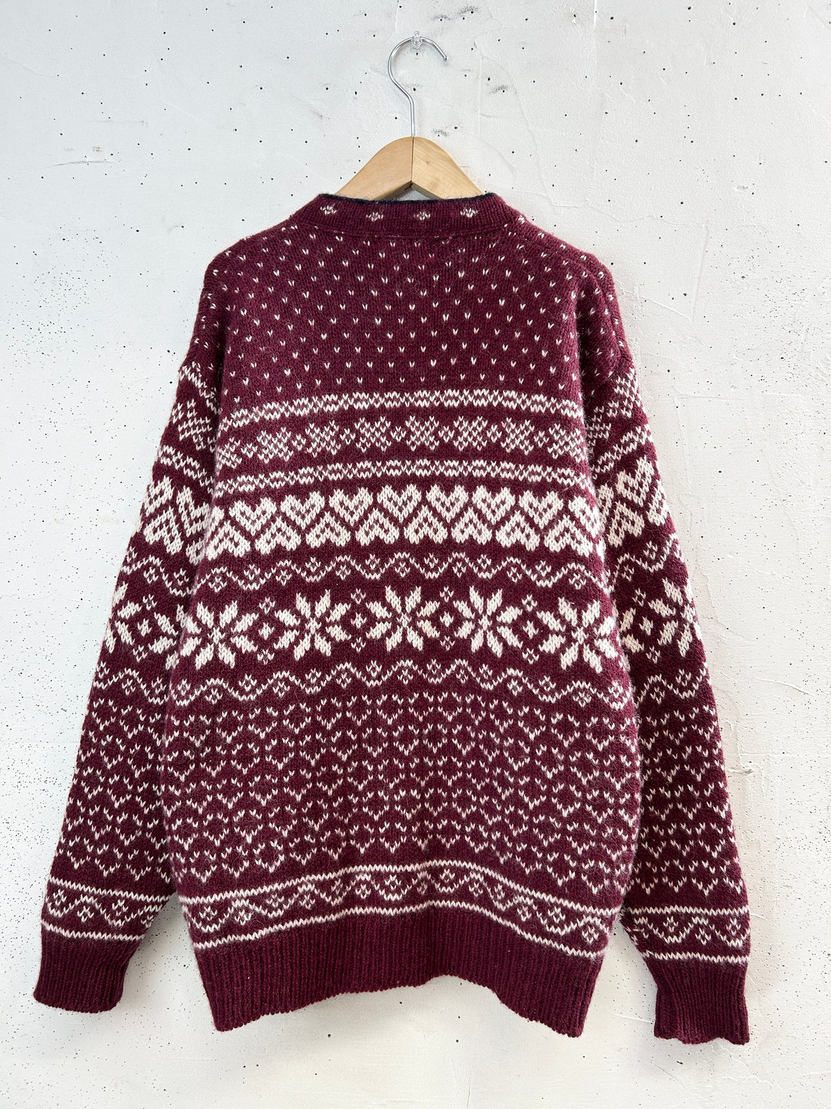 Vintage Nordic Knit Cardigan MADE IN USA 〜L.L.Bean〜 [I34015]