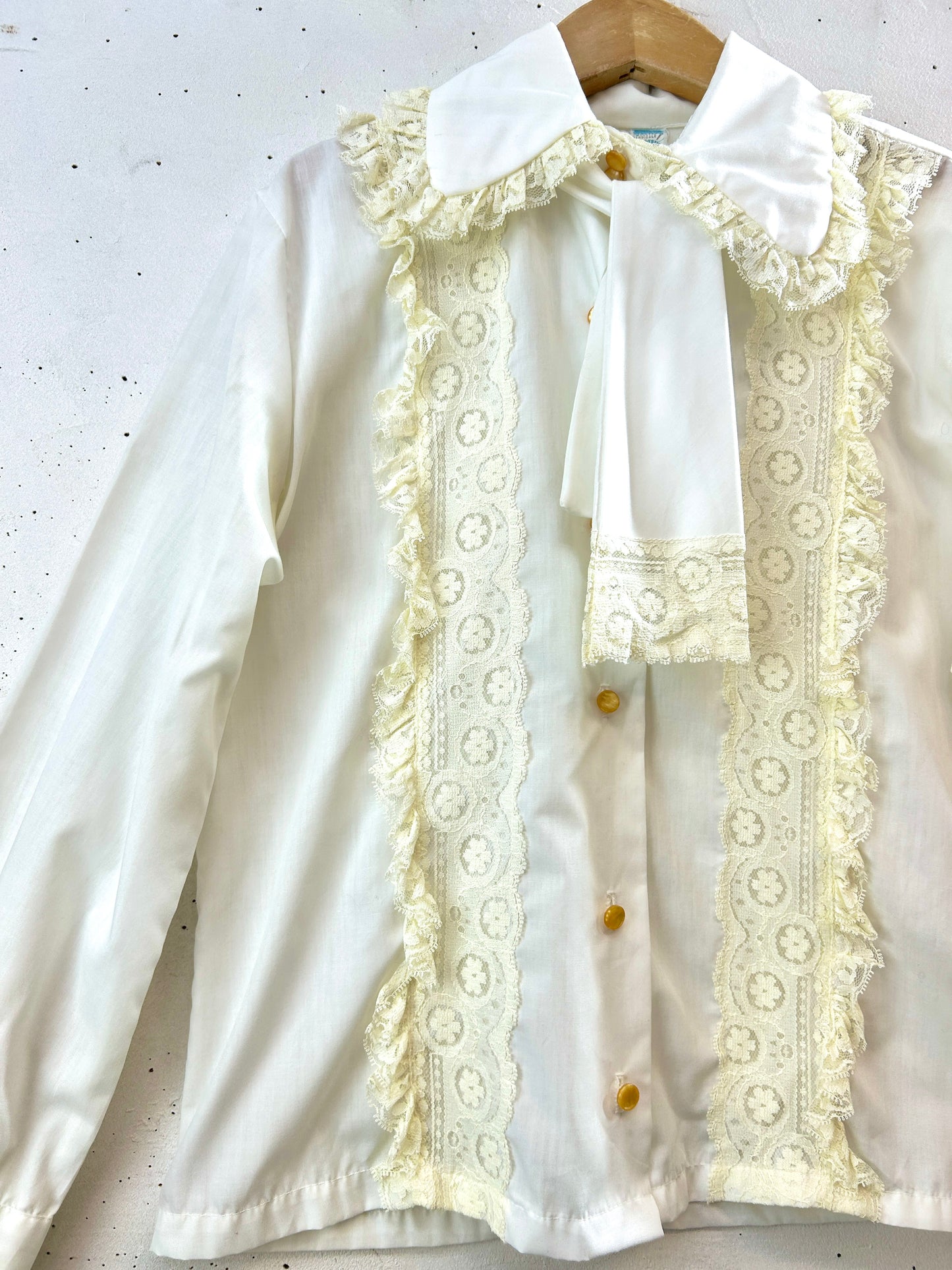Vintage White Lace Blouse [I30323]