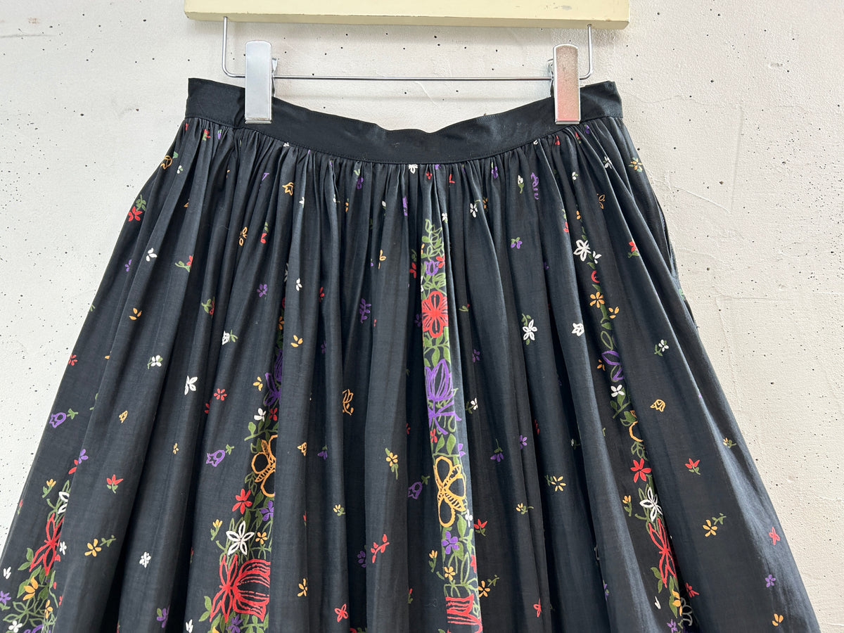'50s Vintage End Pattern Skirt [J34111]