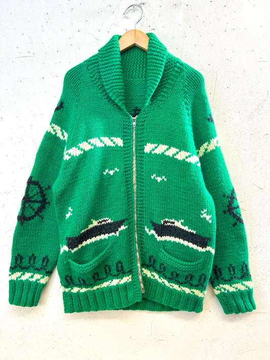 Vintage Cowichan Knit Cardigan [K30930]