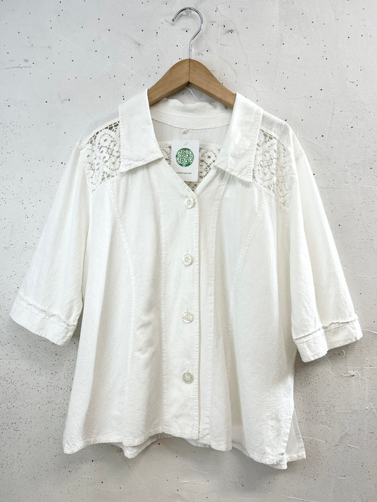 Vintage White Blouse [E32315]