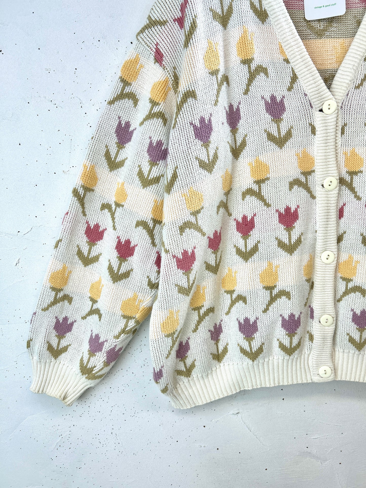 Vintage Cotton Knit Cardigan  [J30643]