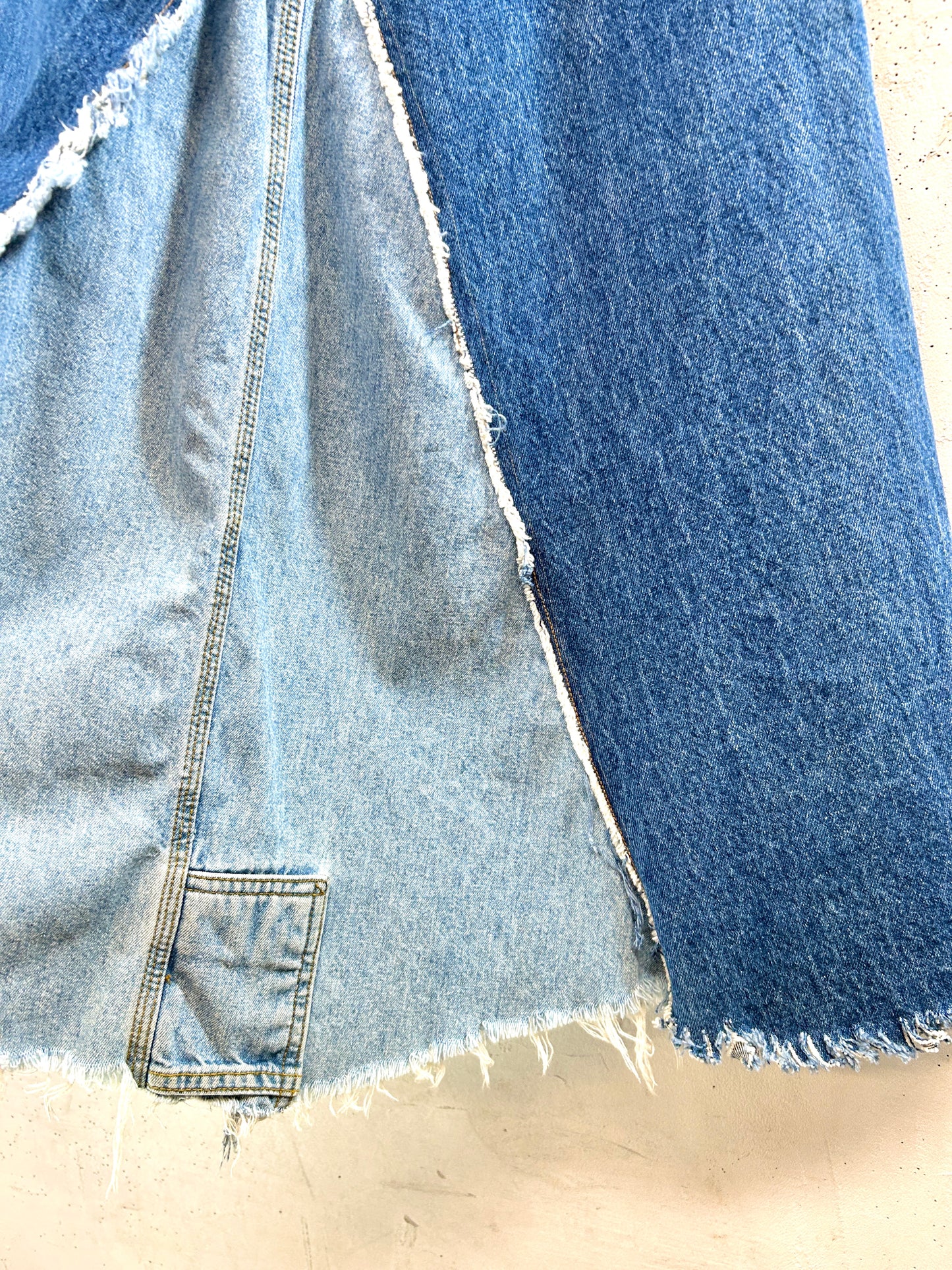 Vintage Denim Patchwork Skirt [F32635]