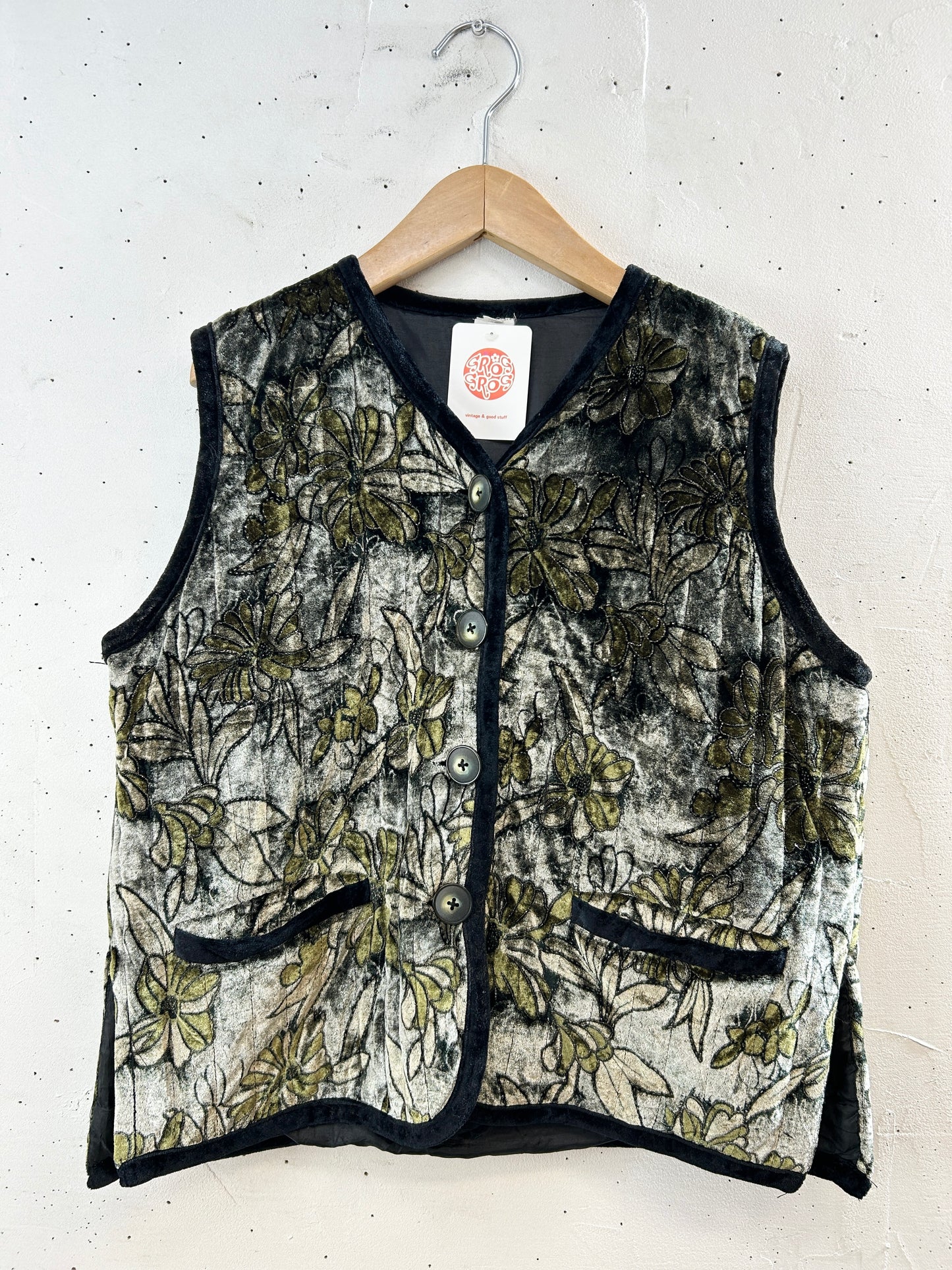 Vintage Velours Vest [I30126]
