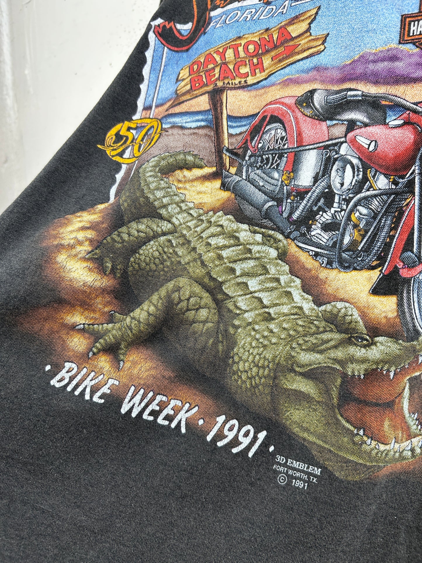 '90s Vintage T-Shirt 3D EMBLEM〜Harley Davidson〜 [G32987]