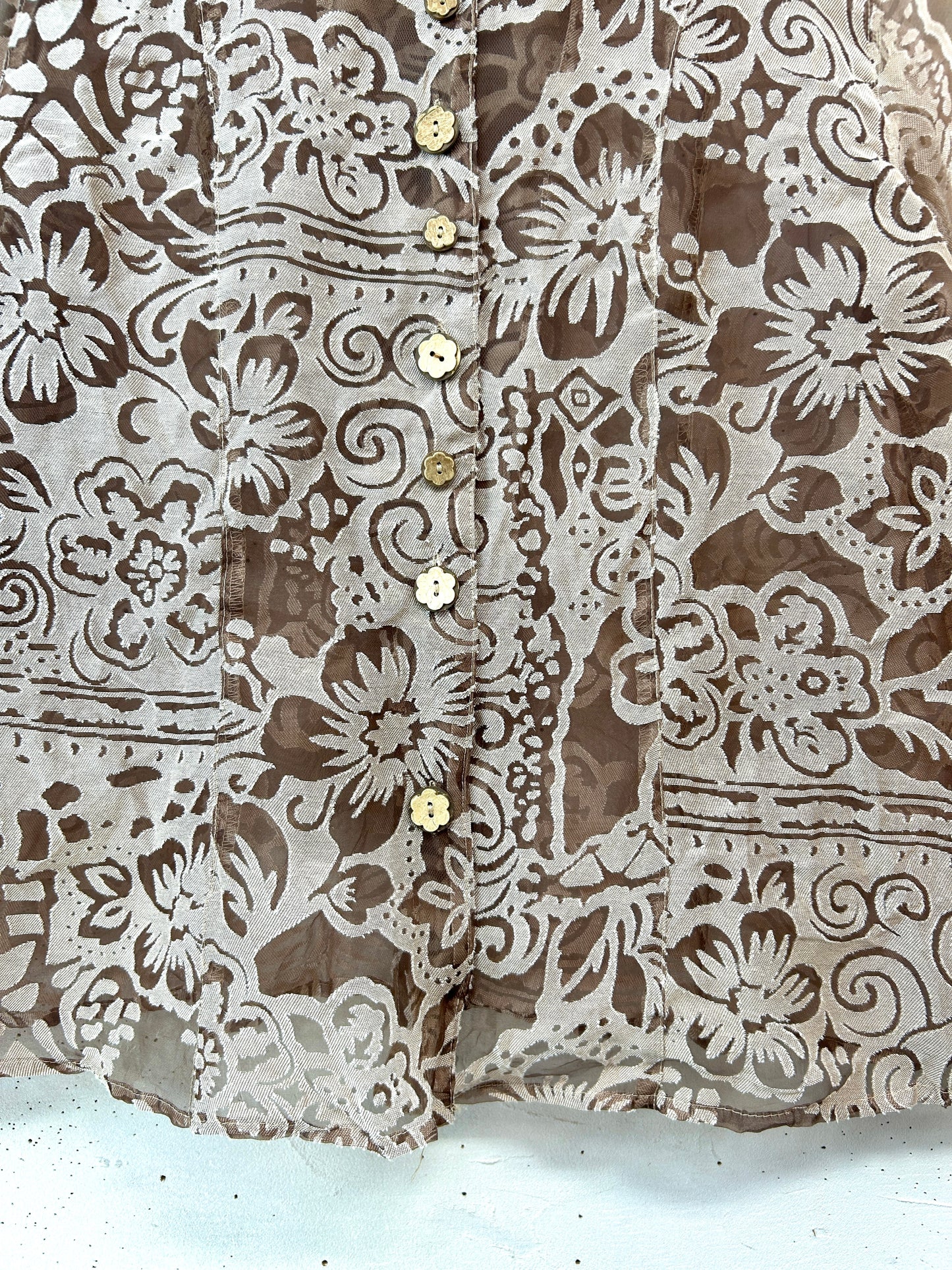Vintage Sheer Shirt Jacket [D32208]