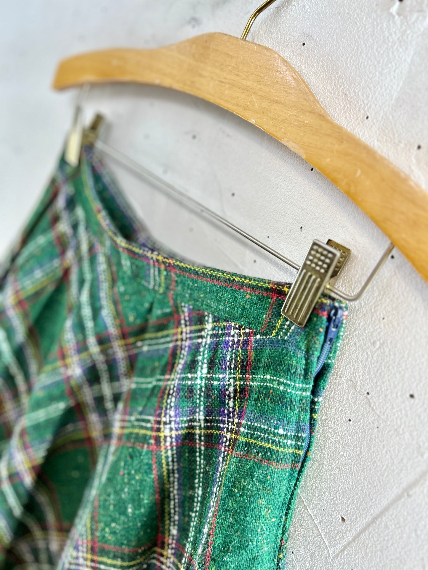 Vintage Plaid Skirt 〜C&A〜  [L30967]