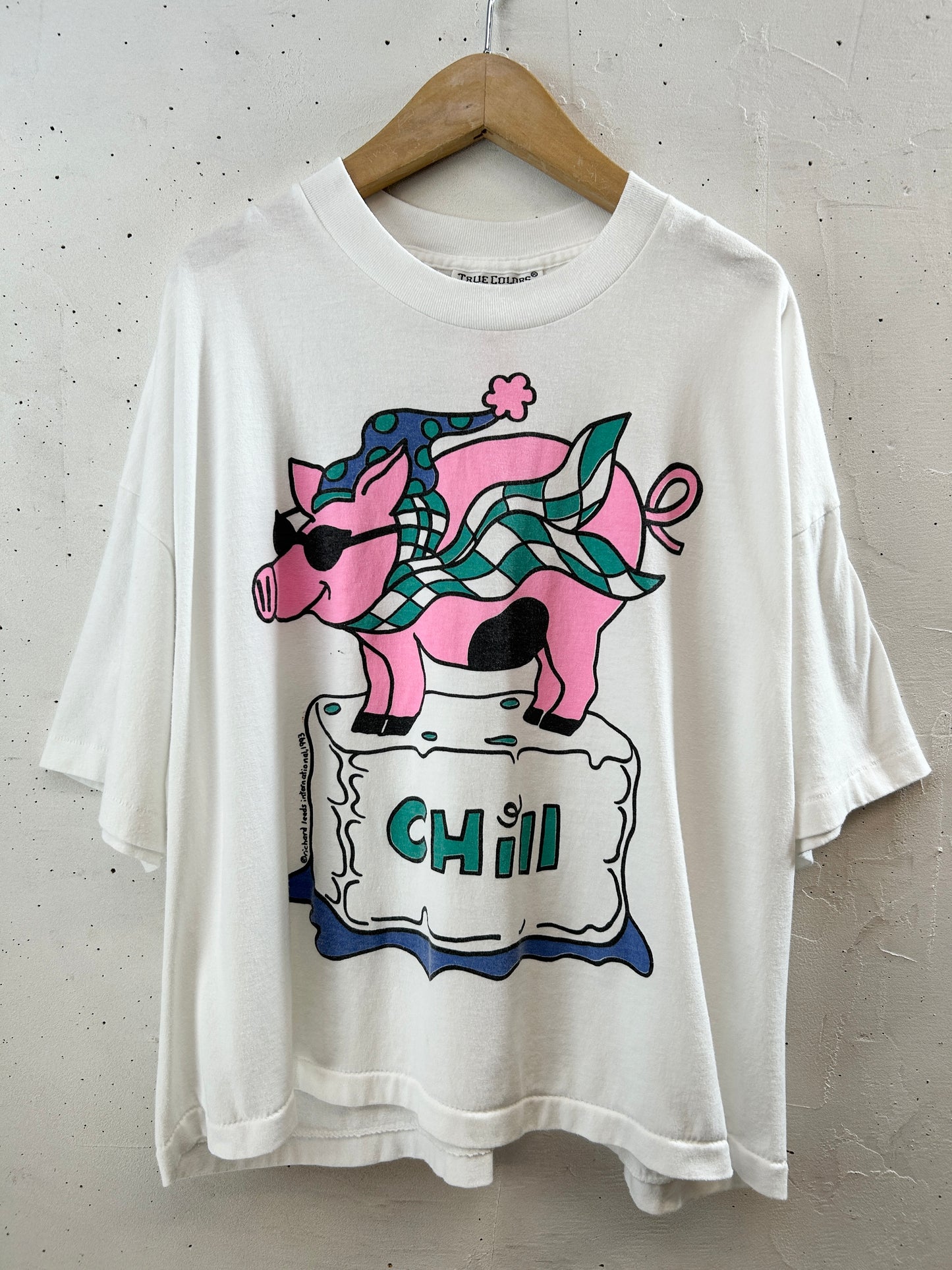Vintage T SHIRT CHILL PIG [H30832]