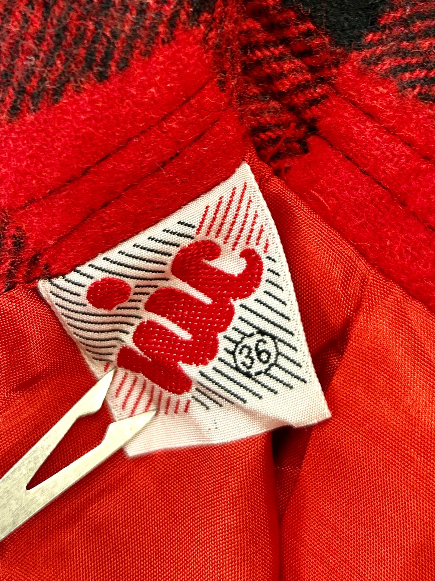 Vintage Plaid Skirt  MADE IN TURKEY  [K30835]