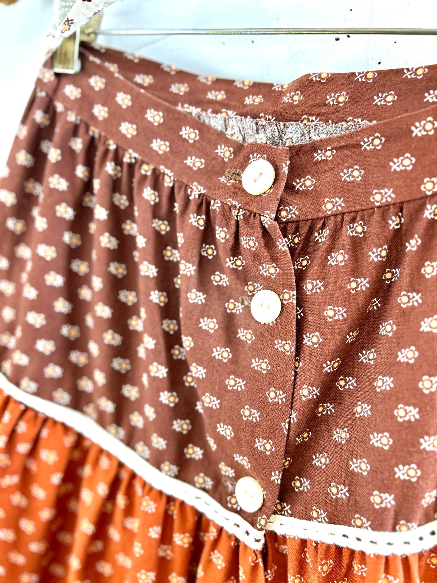 '70s Vintage Tiered Skirt [H30940]