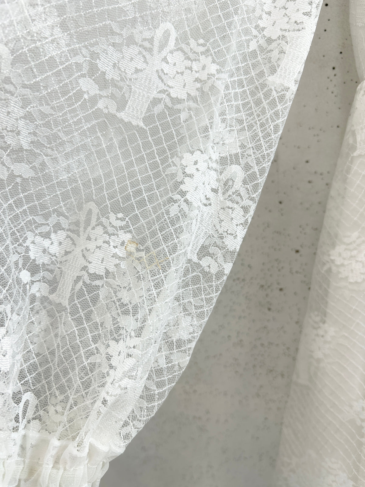 Vintage White Lace Dress [I33820]