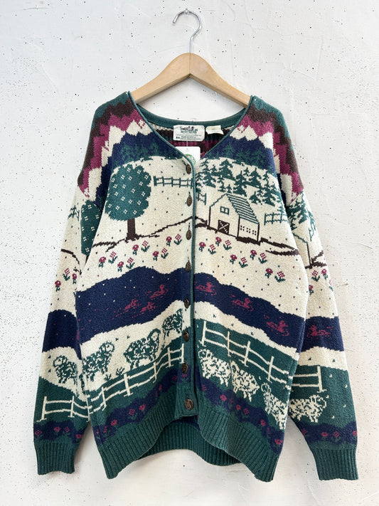 Vintage Cotton Knit Cardigan [J34185]