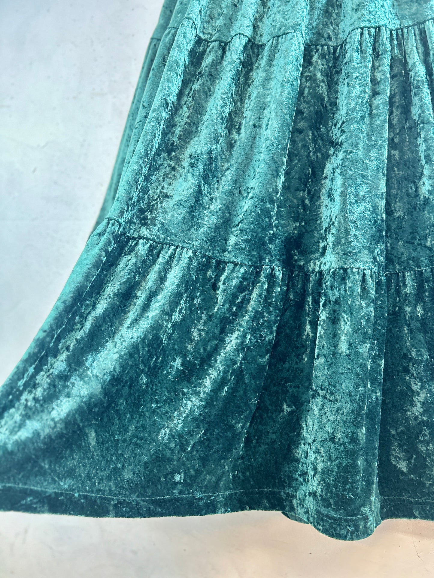 Vintage Velours Tiered Skirt  [J30646]