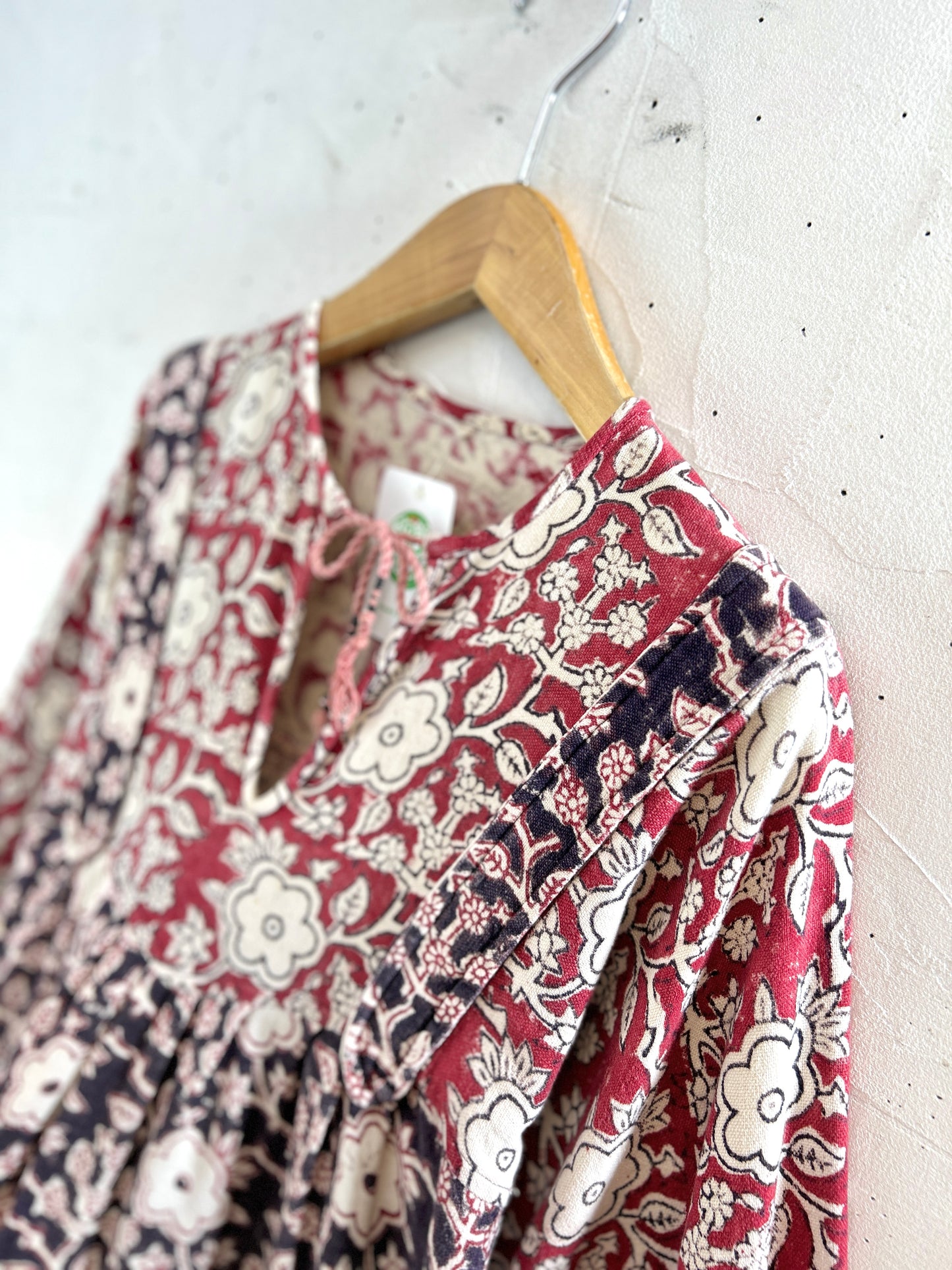 Vintage Block Print Dress [K30712]