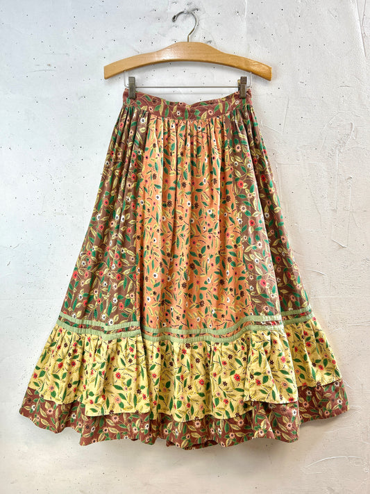 Vintage Tiered Skirt   [I30241]