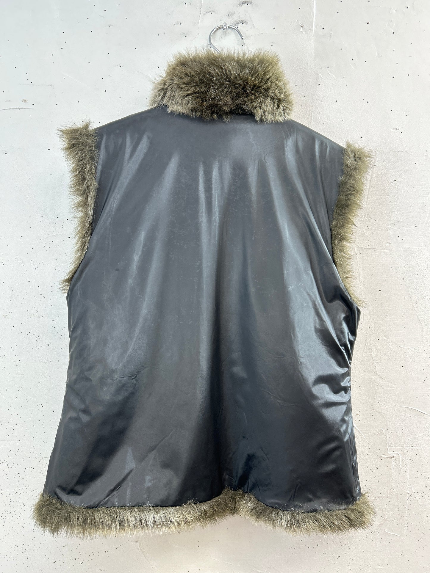 Vintage Eco Fur Vest [L31049]
