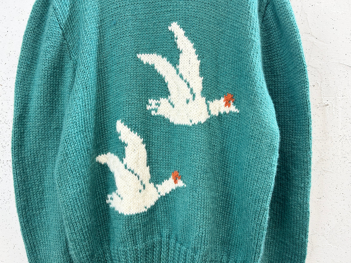 Vintage Hand Knit Cardigan  [J34206]