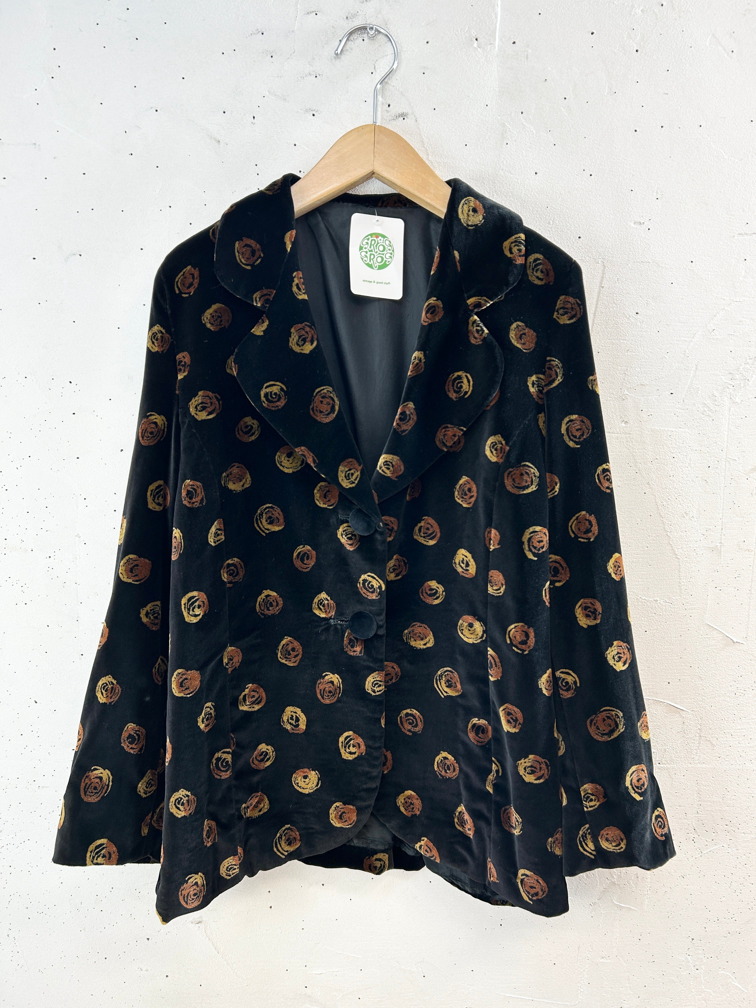 ツモリチサト　初期　ヴィンテージ　ベロアジャケット　黒 ツモリチサト 初期 ヴィンテージ ベロアジャケット 黒