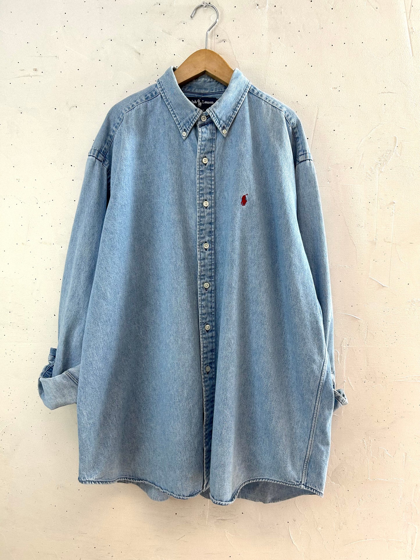 Vintage Denim Shirt XXL ~Ralph Lauren~ [D30001]