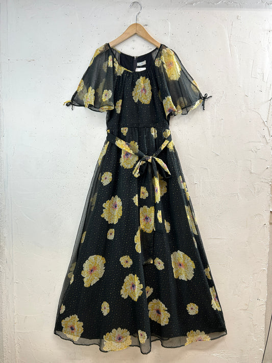 ’70s Vintage Flower Dress [H33675]