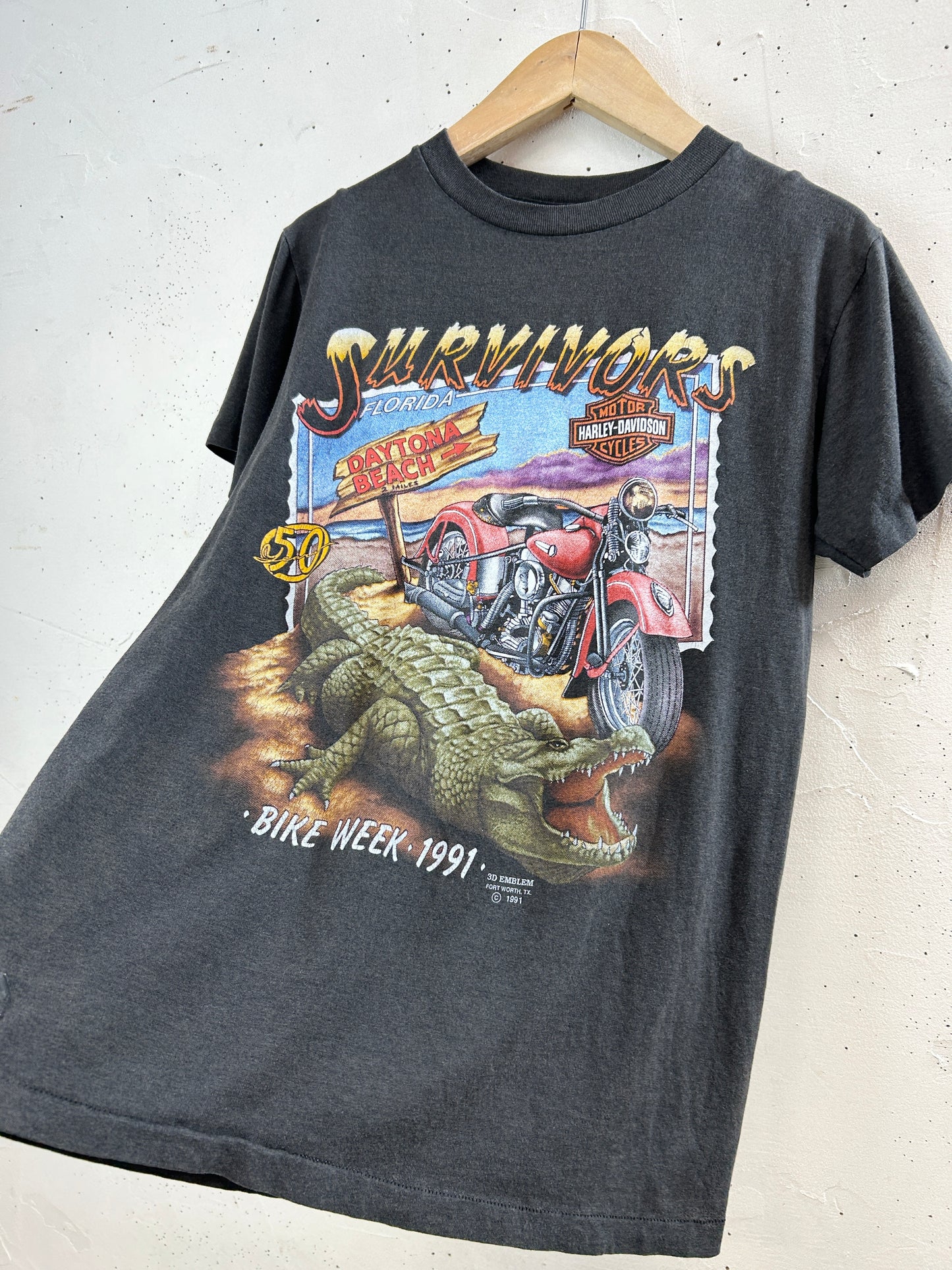 '90s Vintage T-Shirt 3D EMBLEM〜Harley Davidson〜 [G32987]