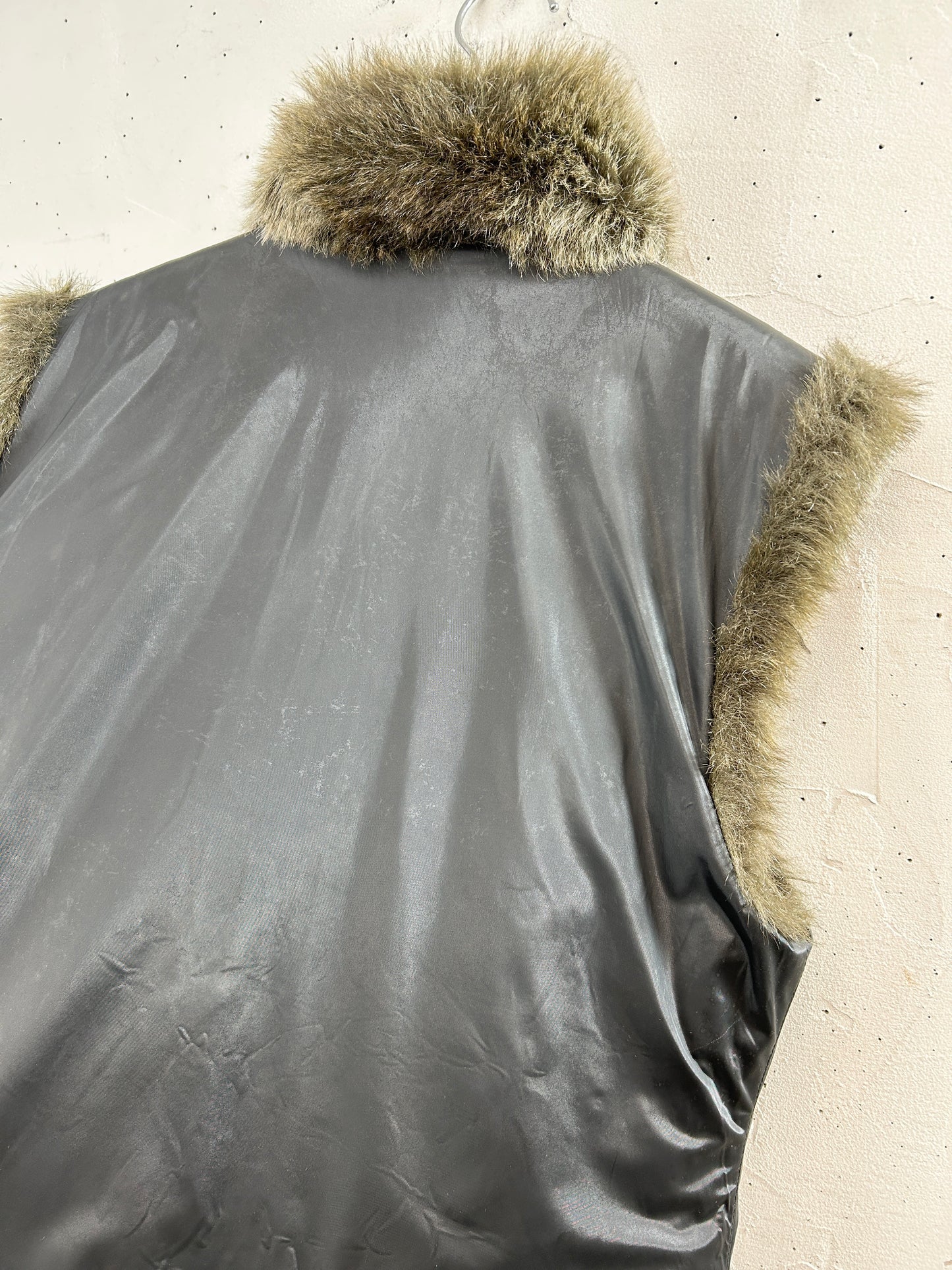 Vintage Eco Fur Vest [L31049]