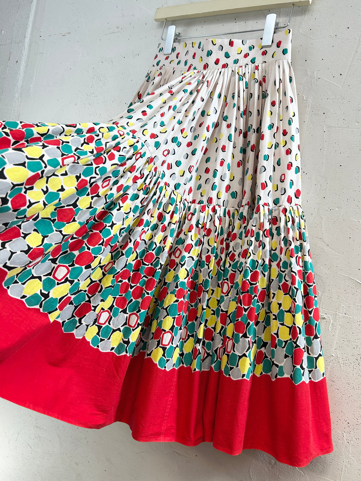 '50s Vintage End Pattern Skirt [J34113]